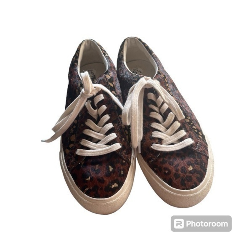 Madewell cheetah print horse hair textured sneakers